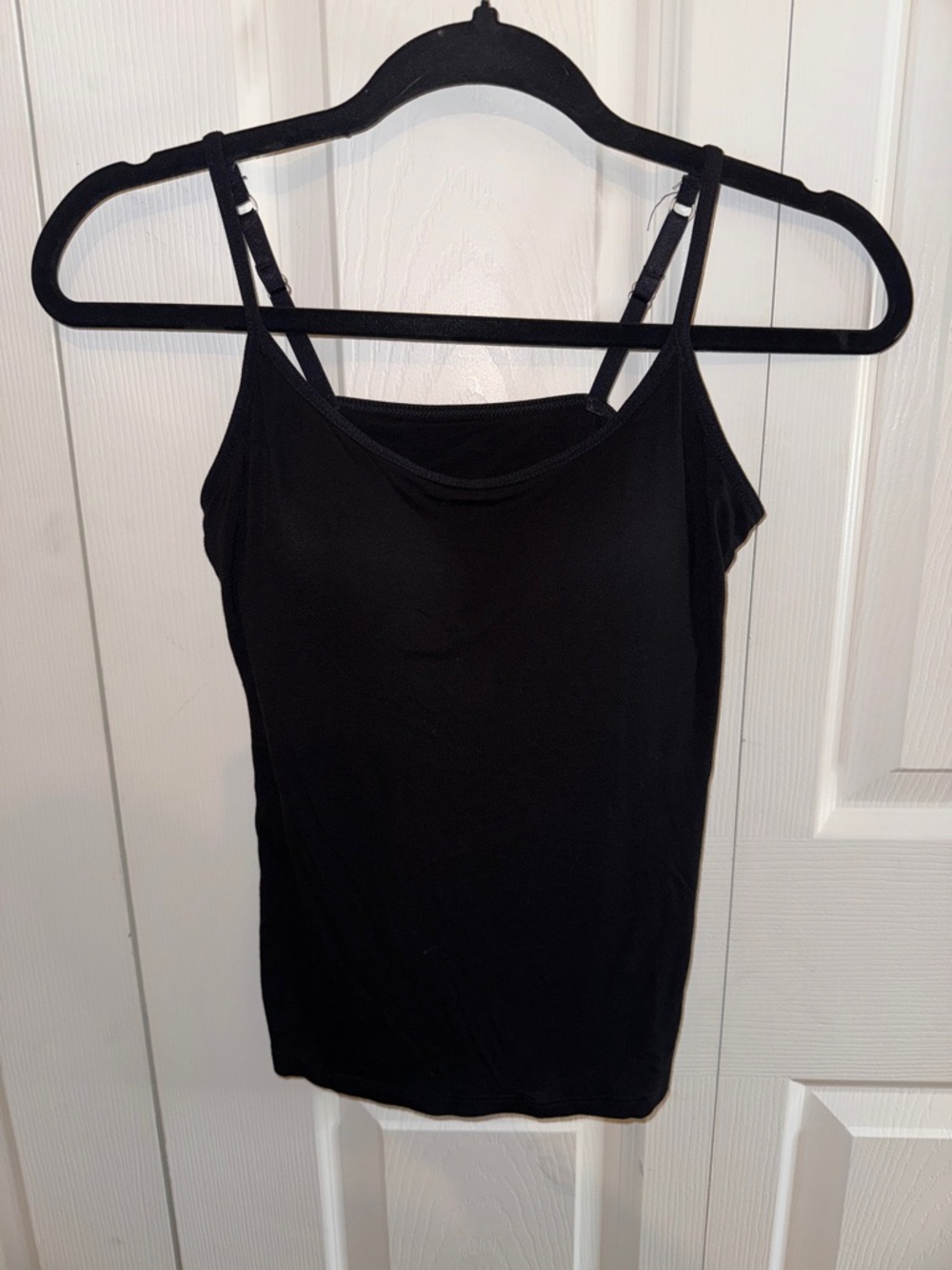 Black Women's Adjustable-Strap Tank Top, size L